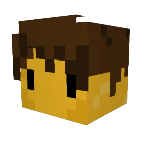 Aelyos Minecraft avatar head, 3D render