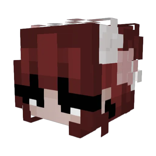 Aem1la Minecraft avatar head, 3D render