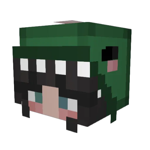Aemiiliaa Minecraft avatar head, 3D render