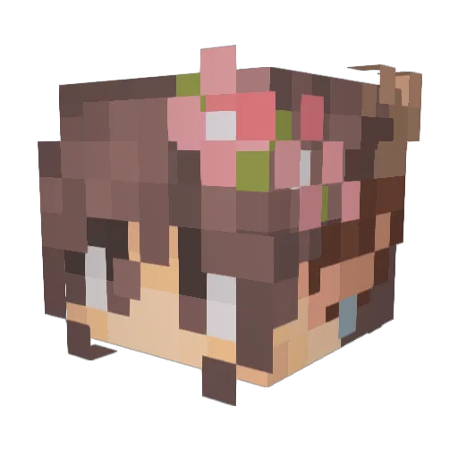 Aemiti Minecraft avatar head, 3D render