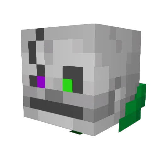 Aemson Minecraft avatar head, 3D render