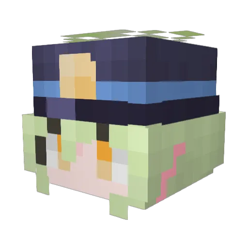 Aen_s Minecraft avatar head, 3D render