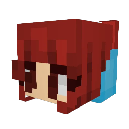 AenaReyl Minecraft avatar head, 3D render