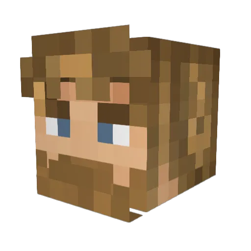Aenarg Minecraft avatar head, 3D render