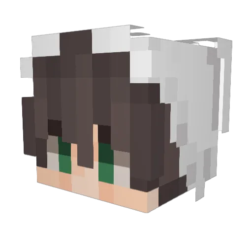 AeneasKun Minecraft avatar head, 3D render
