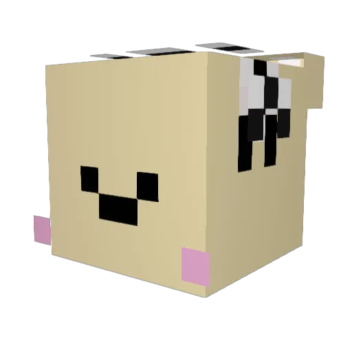 Aengza Minecraft avatar head, 3D render