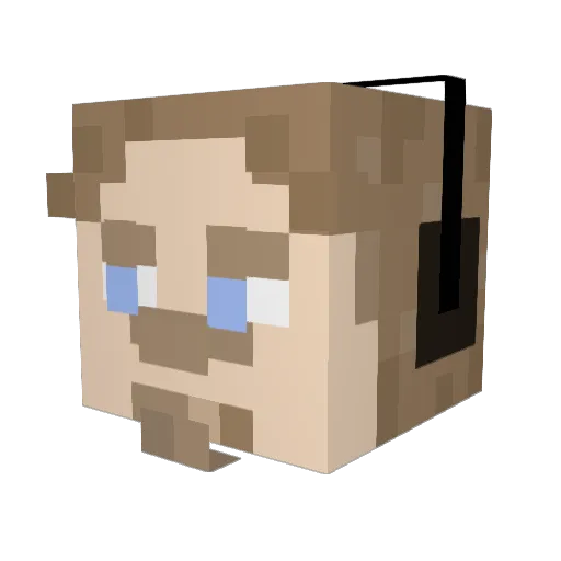 Aeniks Minecraft avatar head, 3D render