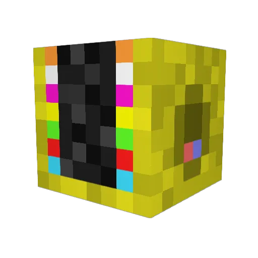 Aenos Minecraft avatar head, 3D render