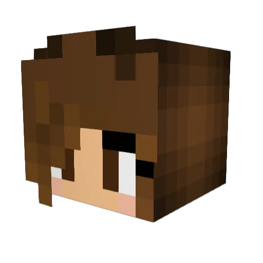 Aeoiya Minecraft avatar head, 3D render