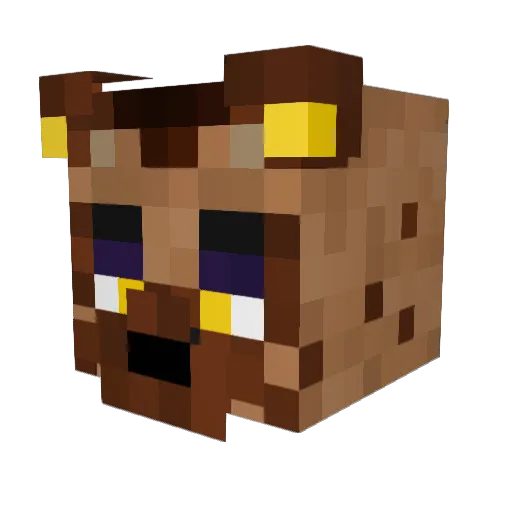 AeoliaHyena Minecraft avatar head, 3D render