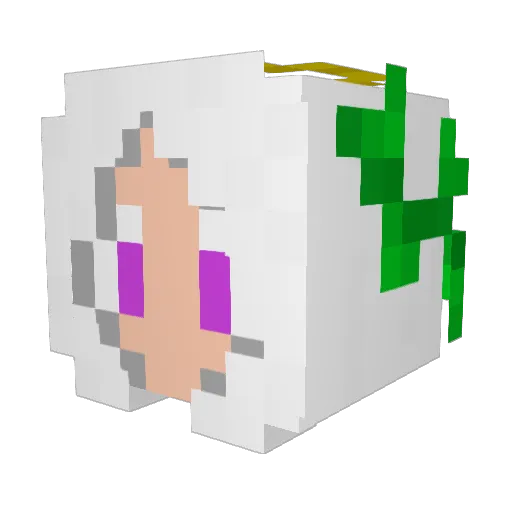 AeolianBellsS Minecraft avatar head, 3D render