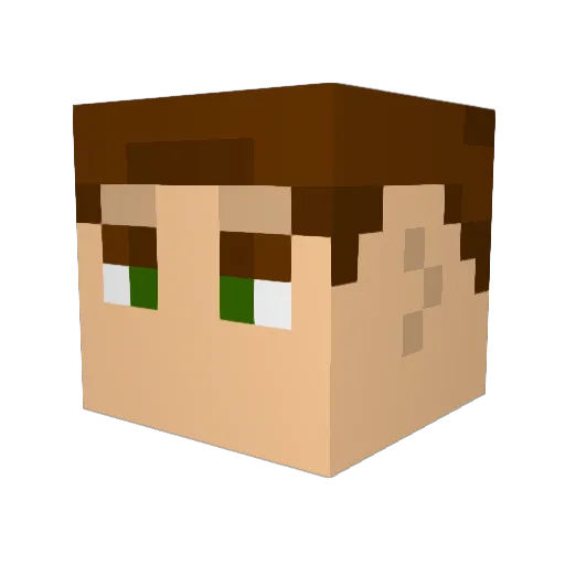 Aeon994 Minecraft avatar head, 3D render
