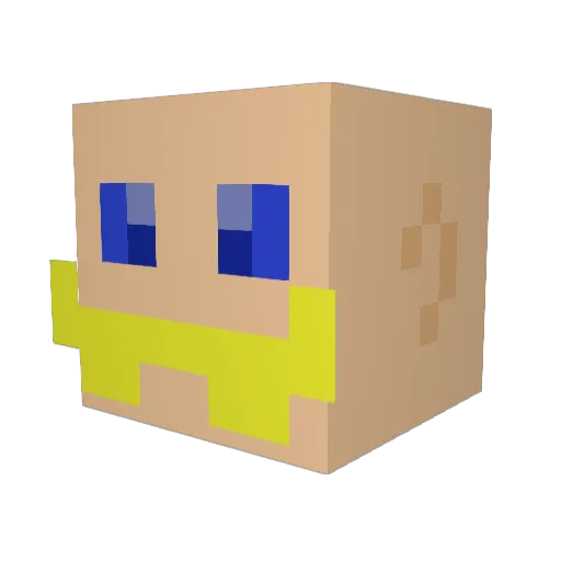AeonFist Minecraft avatar head, 3D render