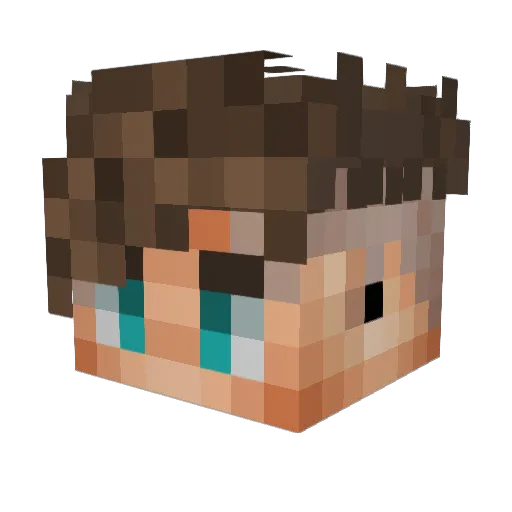 AeonXzero Minecraft avatar head, 3D render