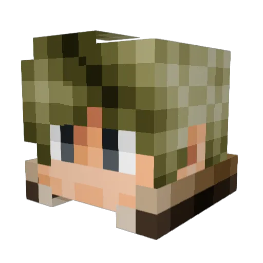 Aeonleon77 Minecraft avatar head, 3D render