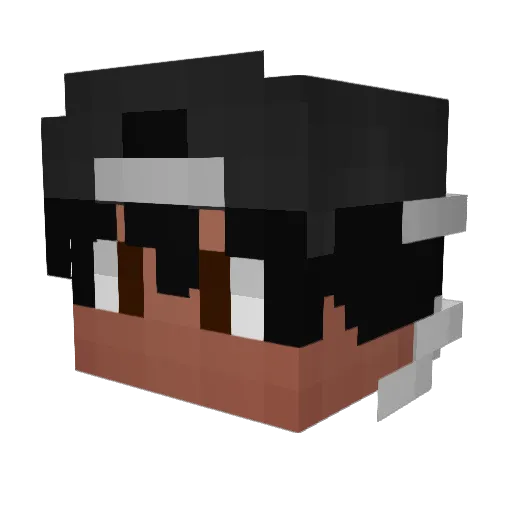 Aeonxverse Minecraft avatar head, 3D render