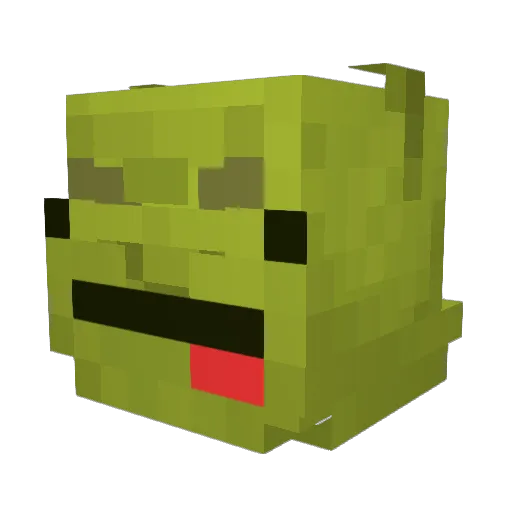 Aeotism Minecraft avatar head, 3D render