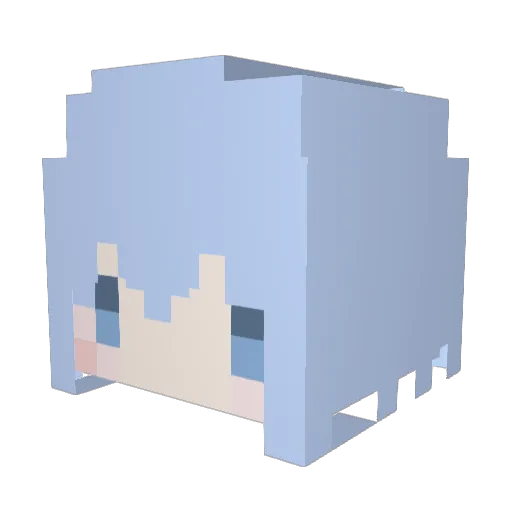 Aeoun Minecraft avatar head, 3D render