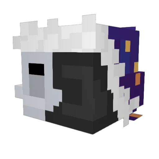 Aequin Minecraft avatar head, 3D render