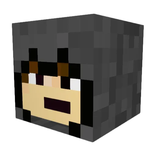 AerBes Minecraft avatar head, 3D render