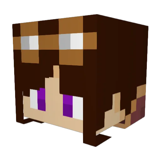 AeraAulin Minecraft avatar head, 3D render