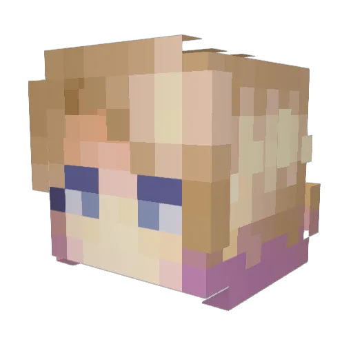 Aerack Minecraft avatar head, 3D render