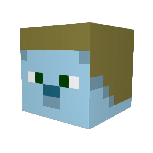 Aerdalis Minecraft avatar head, 3D render