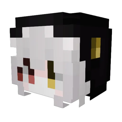 Aerensa Minecraft avatar head, 3D render