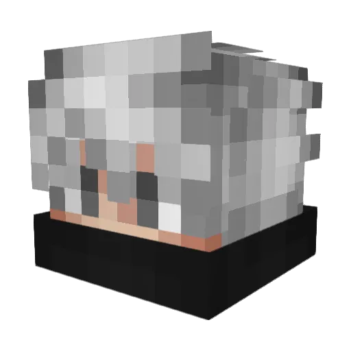 Aeretic Minecraft avatar head, 3D render
