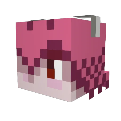 Aerhit Minecraft avatar head, 3D render