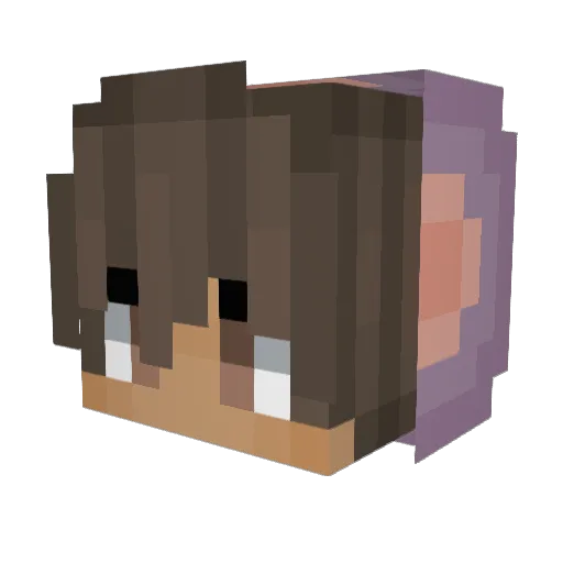 AeriMel Minecraft avatar head, 3D render