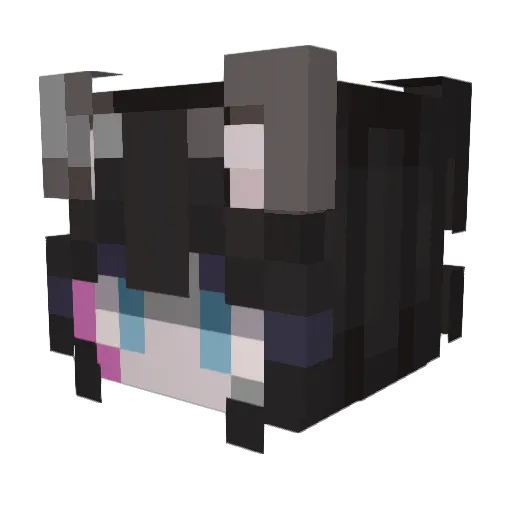 Aerialx3 Minecraft avatar head, 3D render