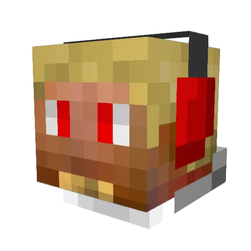 Aerian02 Minecraft avatar head, 3D render