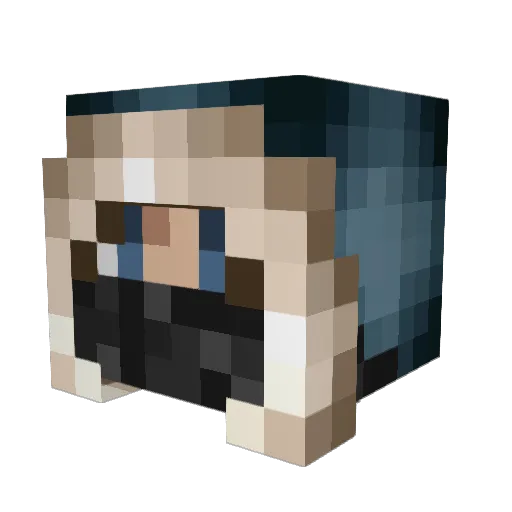 Aerins Minecraft avatar head, 3D render
