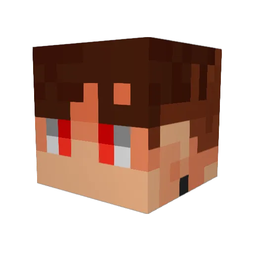 Aerion21 Minecraft avatar head, 3D render