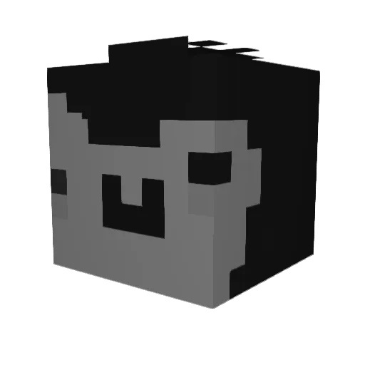 Aerionel Minecraft avatar head, 3D render