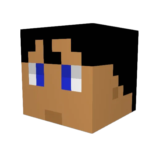 Aerioz Minecraft avatar head, 3D render