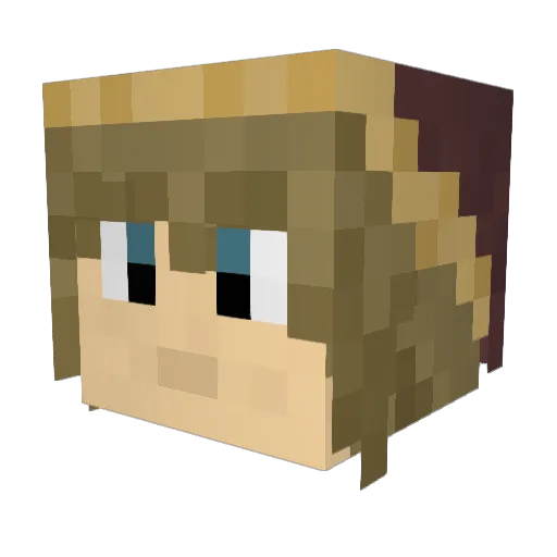 Aeririelys Minecraft avatar head, 3D render