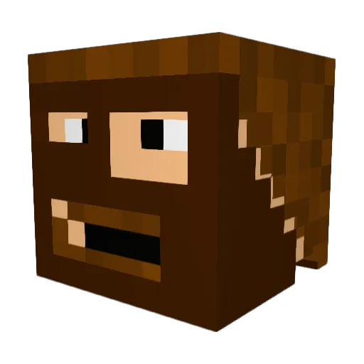 Aeris429 Minecraft avatar head, 3D render