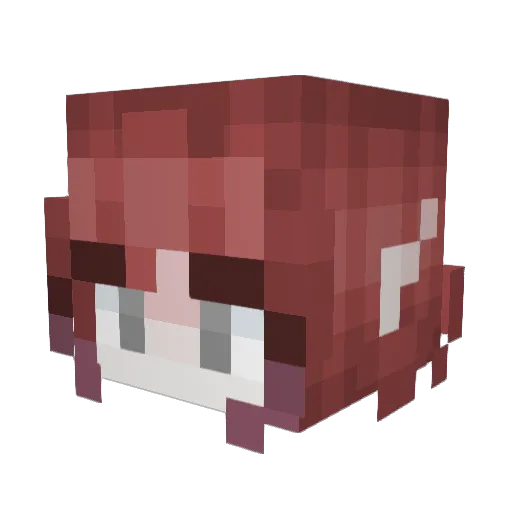 Aerisenn Minecraft avatar head, 3D render