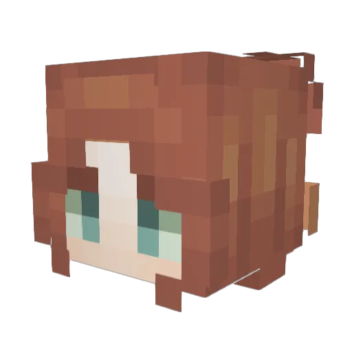 Aerithia_ Minecraft avatar head, 3D render