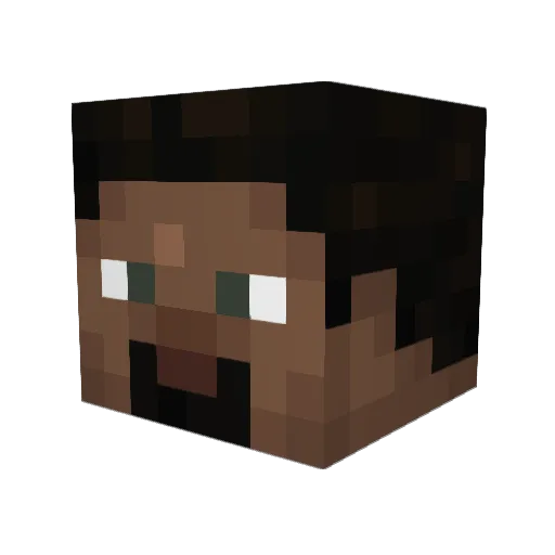 Aerize Minecraft avatar head, 3D render