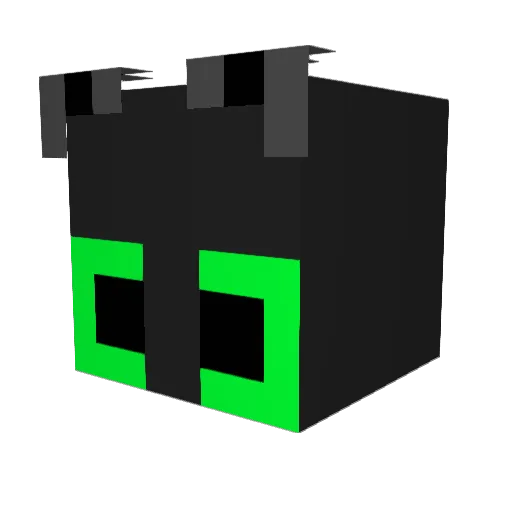 Aerlem Minecraft avatar head, 3D render