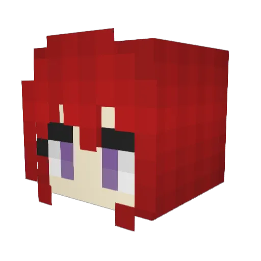 Aero198 Minecraft avatar head, 3D render