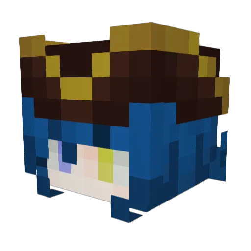 Aero1_ Minecraft avatar head, 3D render