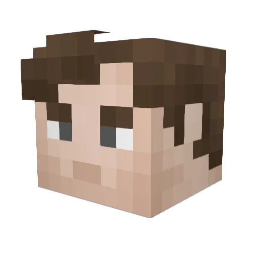 Aero996 Minecraft avatar head, 3D render