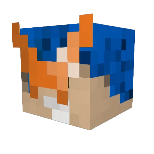 AeroCmdr Minecraft avatar head, 3D render