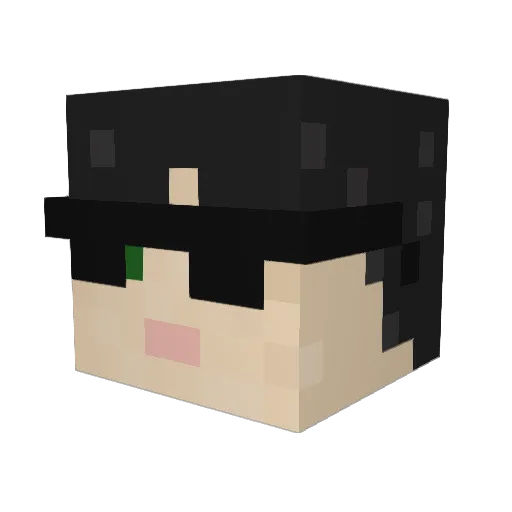 AeroCoolEX Minecraft avatar head, 3D render