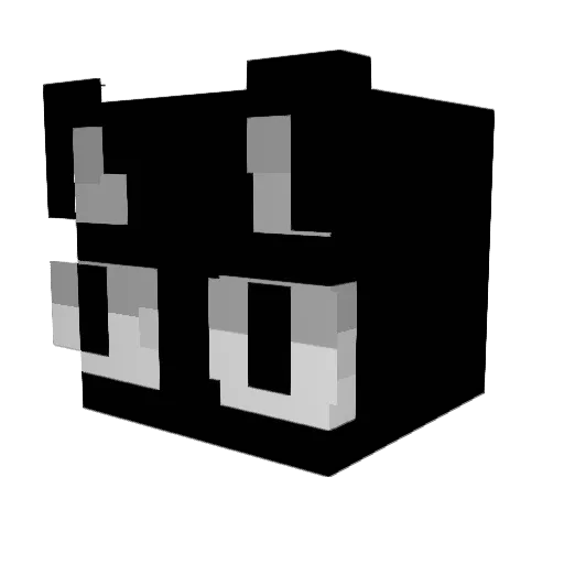 AeroCrack Minecraft avatar head, 3D render