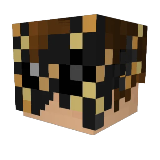 AeroHearts Minecraft avatar head, 3D render